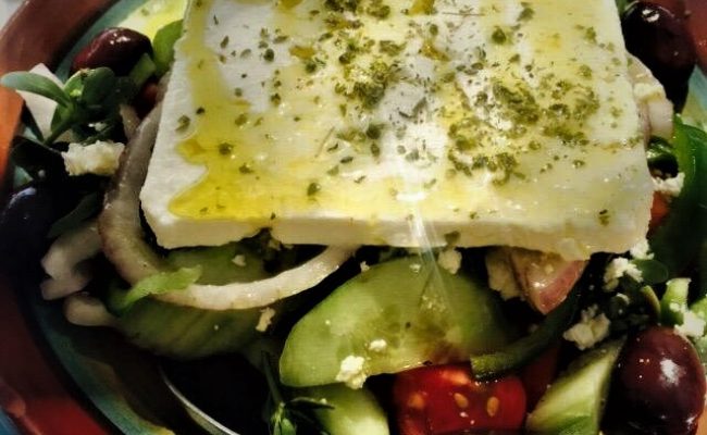 fresh salads - seafood restaurant koubara Ios